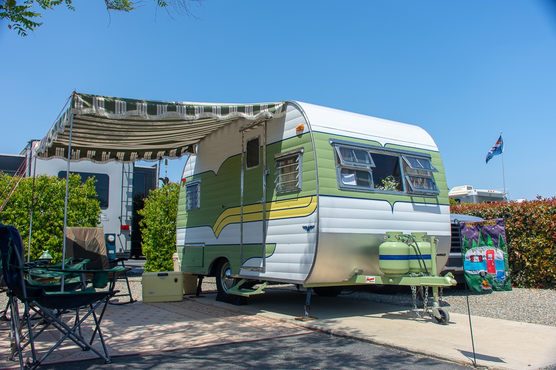 Classic car and trailer show at Golden Village Palms