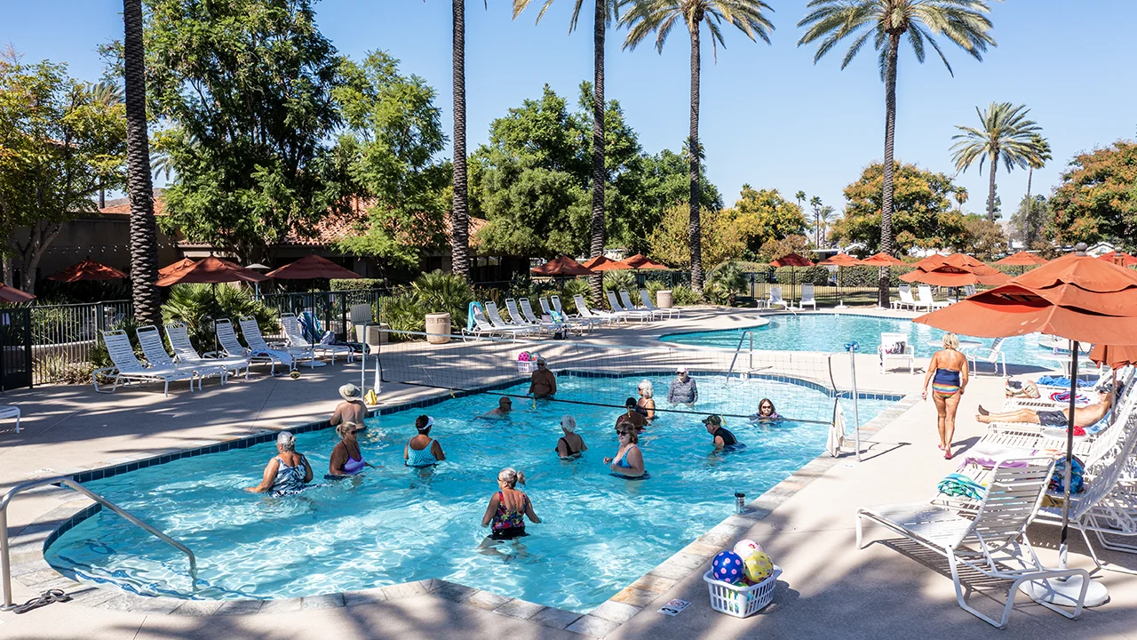 Pool at Golden Village Palms RV Resort